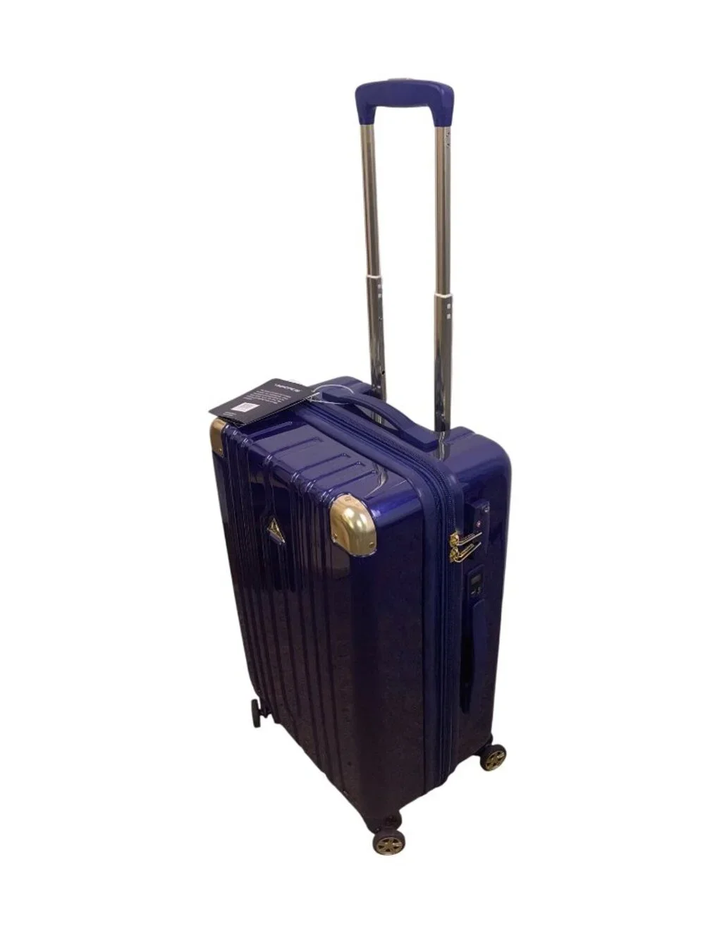 Triforce Navy Blue Telescopic Handle Build-in Scale Allure Collection Luggage